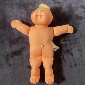 Vintage 1985 Cabbage Patch Kids Preemie Head Mold # 3 Green Eyes Blond W/Dimple